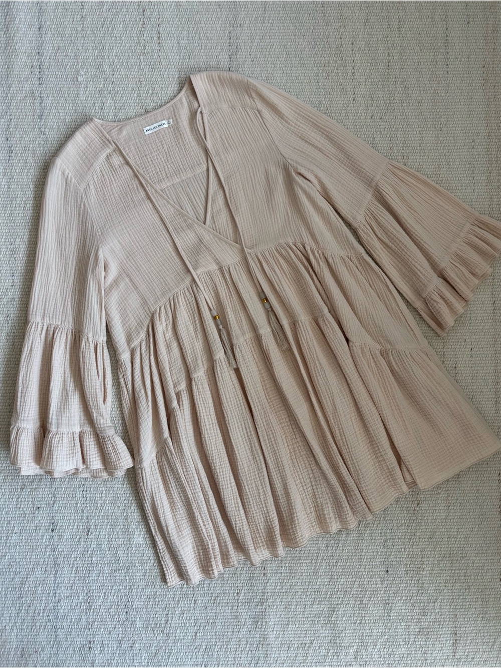 | Avec Les Filles | 100% Cotton Dress with Tassel Tie size Small - Picture 2 of 16